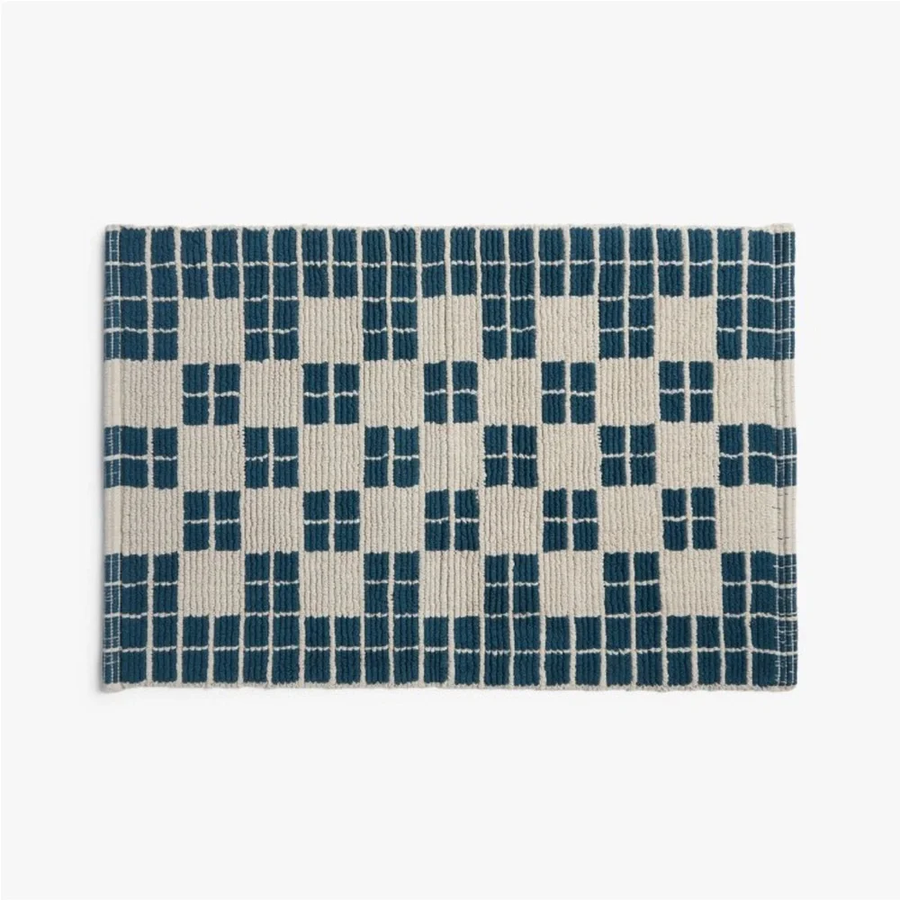 PARACHUTE NWT cotton tile bath runner -cove -31x19